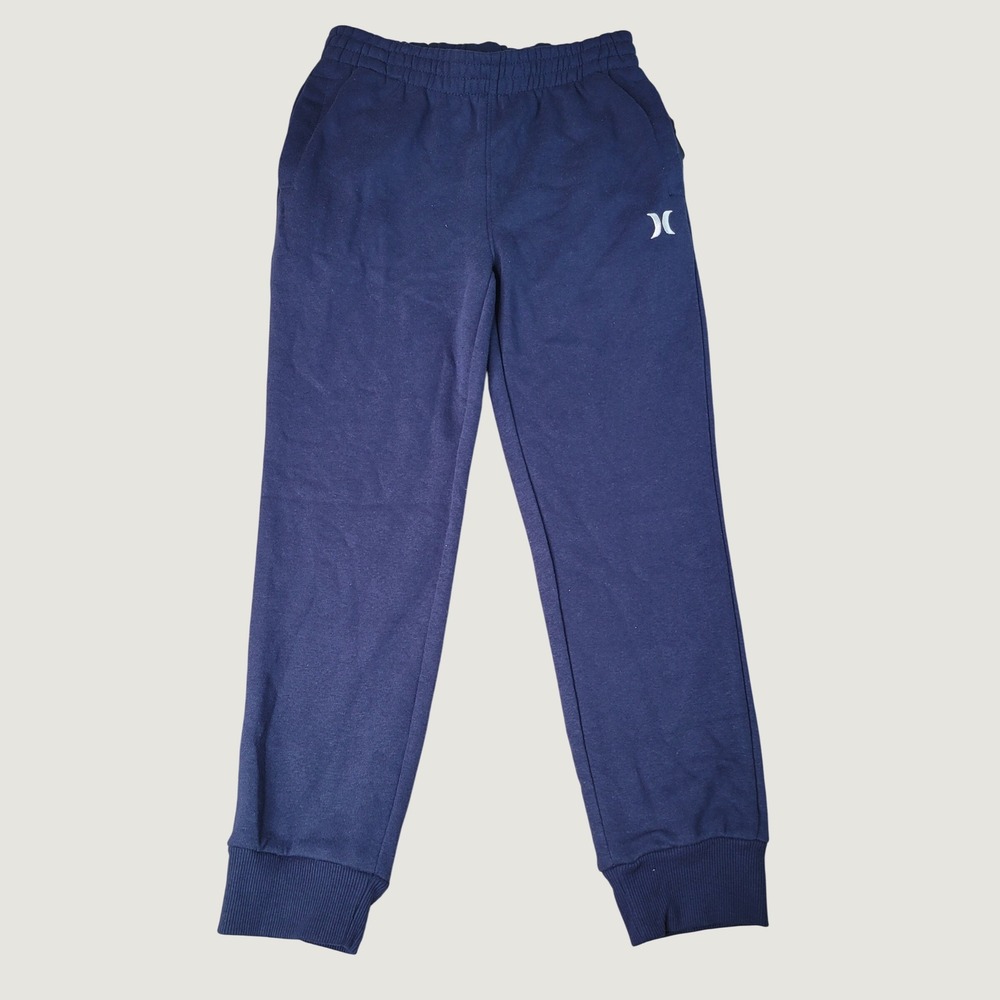 Hurley Boys Midnight Navy Fleece Joggers Sweatpants Size Medium 10-12 986549-U90